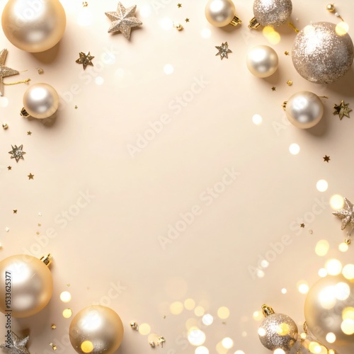 Elegant christmas ornaments holiday decoration festive atmosphere soft lighting close-up winter celebration