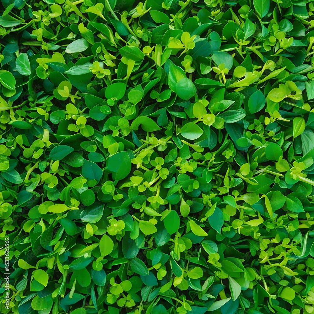 Obraz premium Lush green foliage background texture