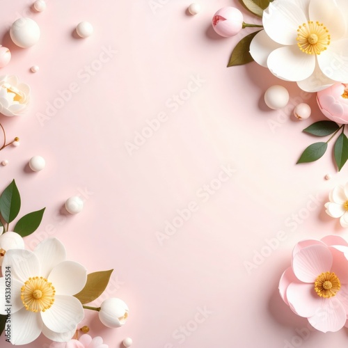 Floral arrangement creation studio space image composition bright environment top-down view spring inspiration