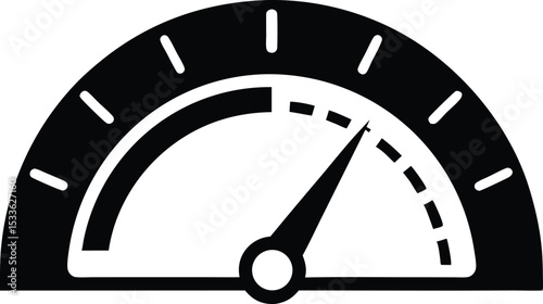 Collection of vector speedometer silhouette, Speedometer line art silhouette vector illustration