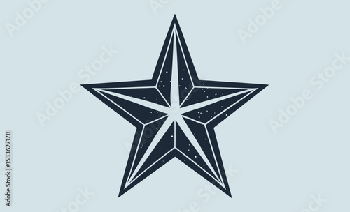 Sparkle star silhouette, retro shine icon, vintage sparkle vector