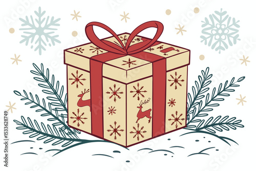 Gift Packaging Icons. Outline icon set of gift packaging styles: kraft paper wrap, clear cellophane bag, metallic foil box, fabric