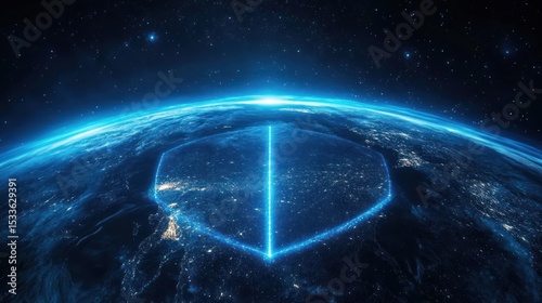 Earth protected by digital shield