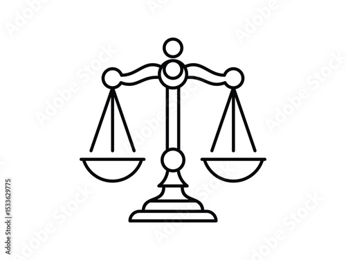 Legal System Vector, Balanced Scales of Justice