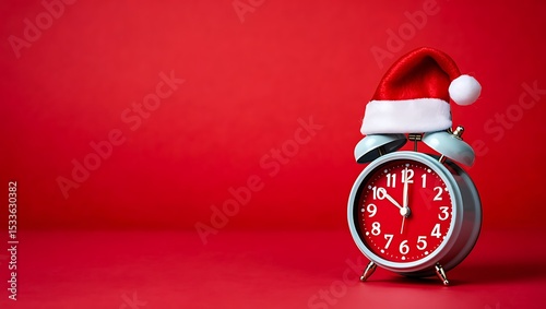 Christmas time is near a festive clock counting down holiday season