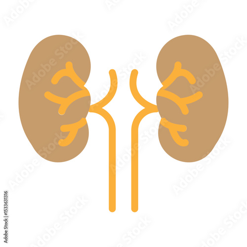 Kidneys Vector Flat Icon Design