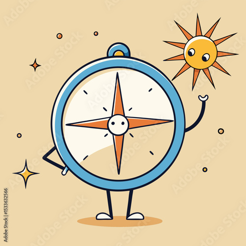 Guiding thoughtful compass pointing to a single, sparkling star, symbolizing direction and hope.