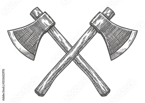 ax images using old engraving style body black col isolated on white background PNG