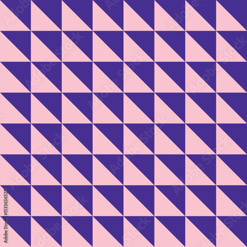 Vector geometric pattern with blue and pink triangles