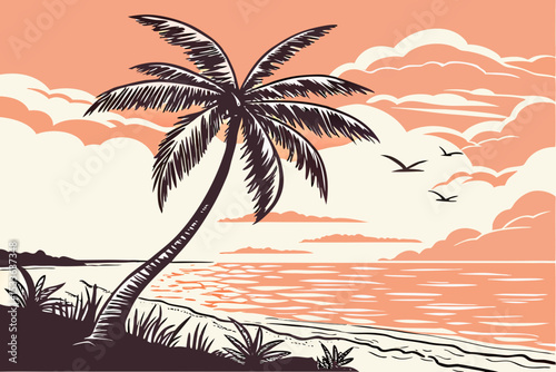 palm tree on the beach
