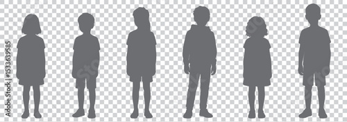 people silhouette kids EPS 10