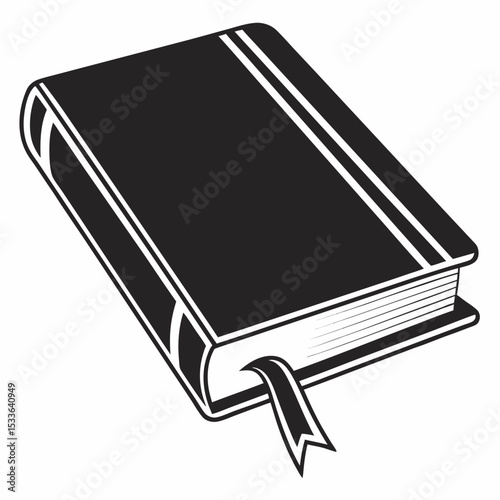 vector illustration of a black book