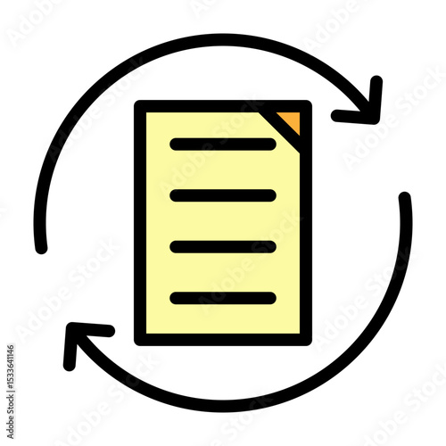 File Recovery Vector Filled Icon Design