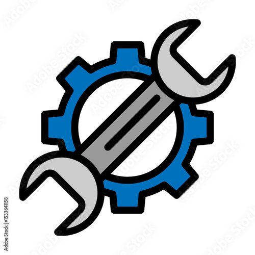 Replacement Parts Vector Filled Icon Design
