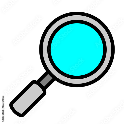 Magnifying Glass Vector Filled Icon Design