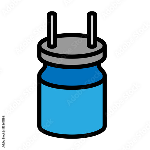 Capacitor Vector Filled Icon Design