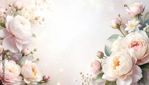 Elegant floral arrangement nature digital art soft background aesthetic view beauty