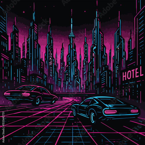 car in the nightclub
