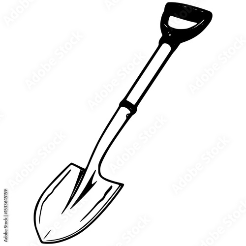 Isolated spade silhouette