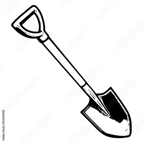 Shovel tool silhouette