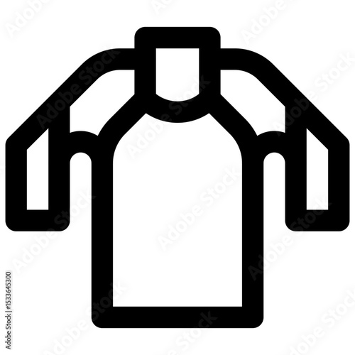 Rash guard. Editable stroke vector icon.