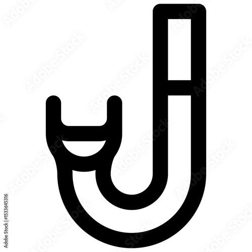 Snorkel. Editable stroke vector icon.