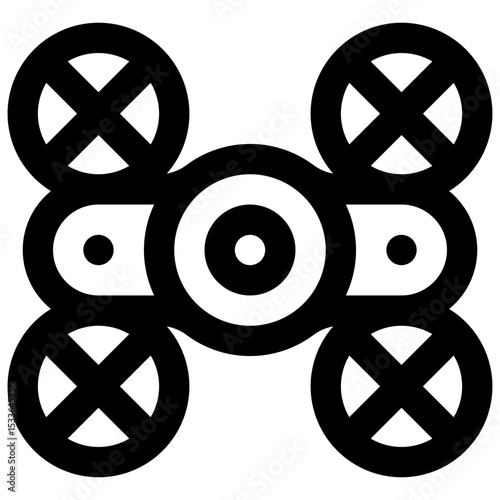 Underwater ROV. Editable stroke vector icon.