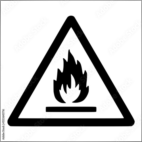 Flammable hazard silhouette