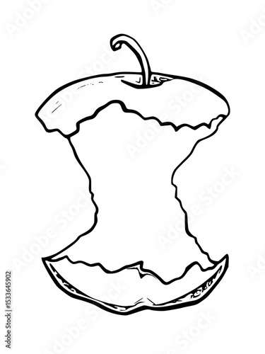 Apple core silhouette