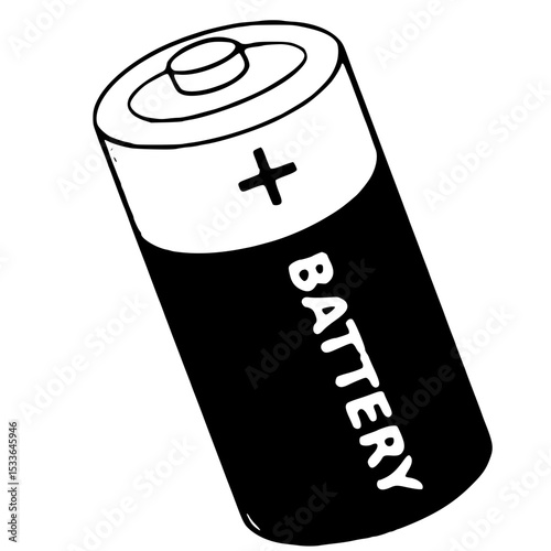 Battery power silhouette