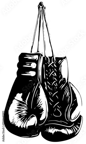 Boxing gloves silhouette