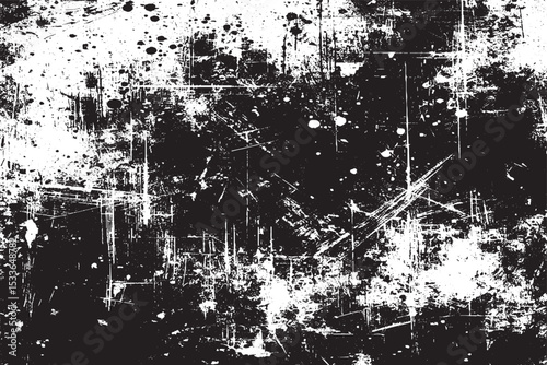  High Contrast Black and White Scratched Grunge Texture