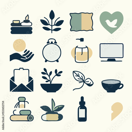 Vector Pack on Self-Care and Psychological Wellbeing