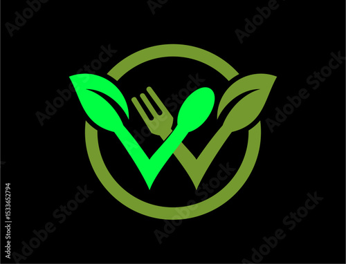 Vegetarian restaurant logo