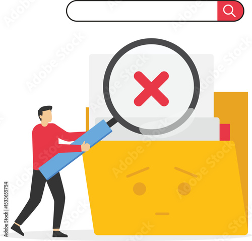 No data found concept. Illustration for websites, landing pages, mobile application, banner and posters. stock illustration

