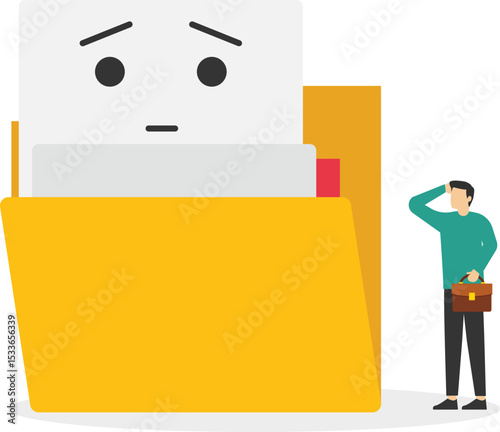No data found concept. Illustration for websites, landing pages, mobile application, banner and posters. stock illustration

