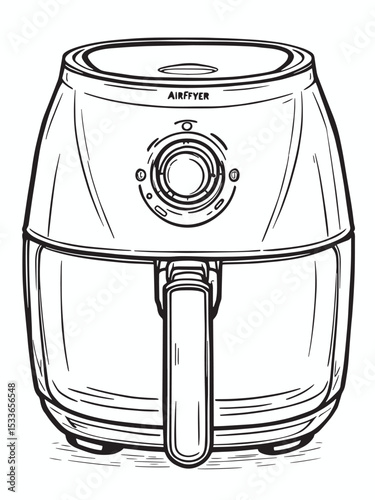 Air Fryer Black Electric Deep Fryer .eps