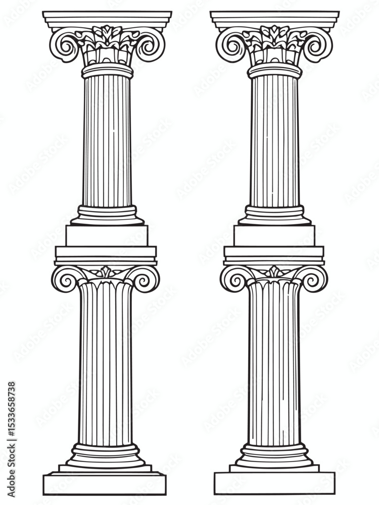 Obraz premium Antique Column set .eps