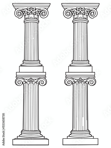 Antique Column set .eps