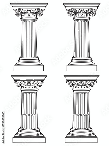 Antique Column set .eps