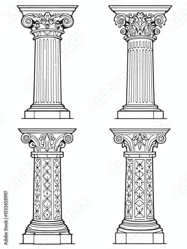 Antique Column set .eps