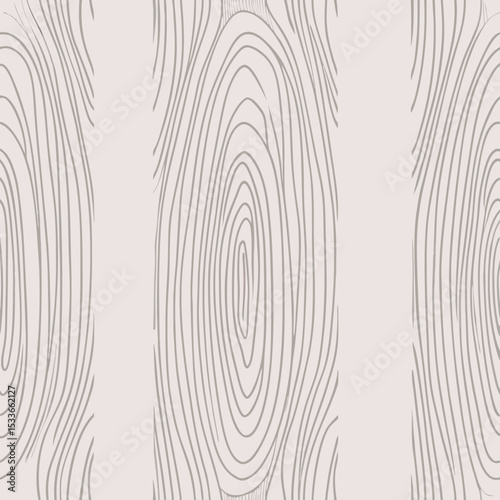 Seamless hand drawn wooden texture pattern with natural tree rings and transparent background.