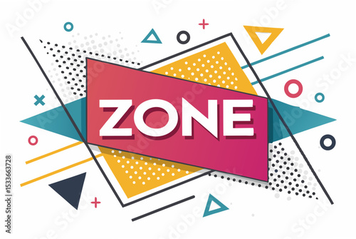 Design a vibrant clearance sale banner featuring bold geometric vector shapes, incorporating strong color contrast and dynamic composition for maximum visual impact.
