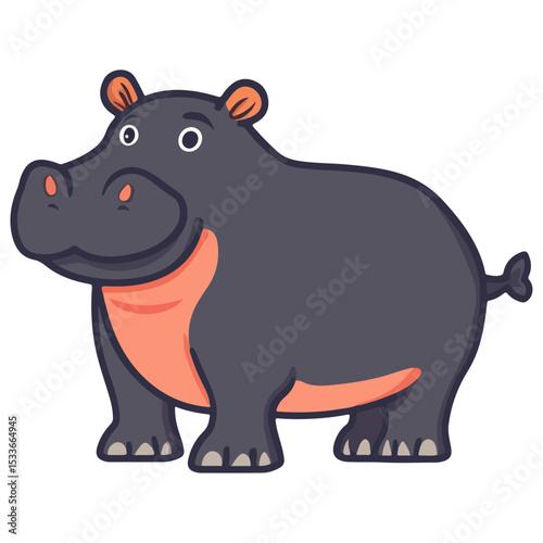 hippopotamus, animal, vector, transparent background, creature, mammal, hippo, cute, nature, wildlife, isolated, big, fat, zoo, wild