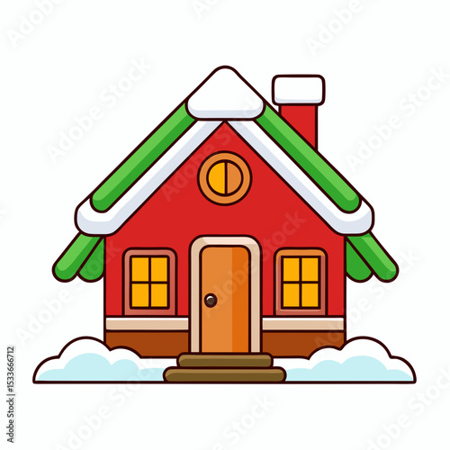 house in the snow