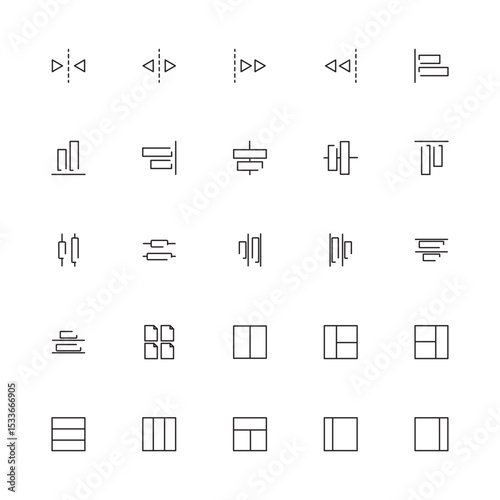 Web icon collection for business technology and communication design