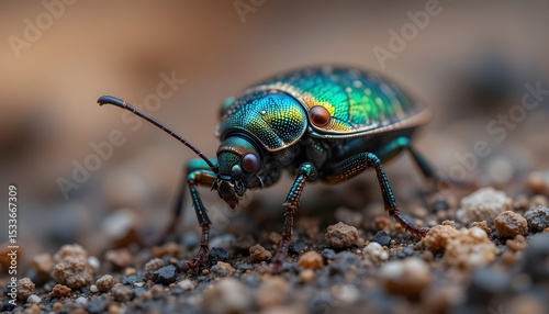 green bug on a green leaf