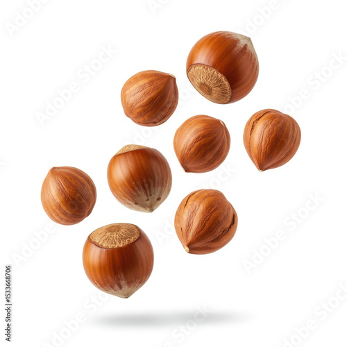 Wallpaper Mural hazelnuts isolated on white background Torontodigital.ca