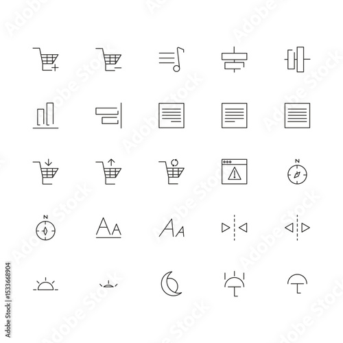 Web and Business Icon Set for Internet Communication and Office Use