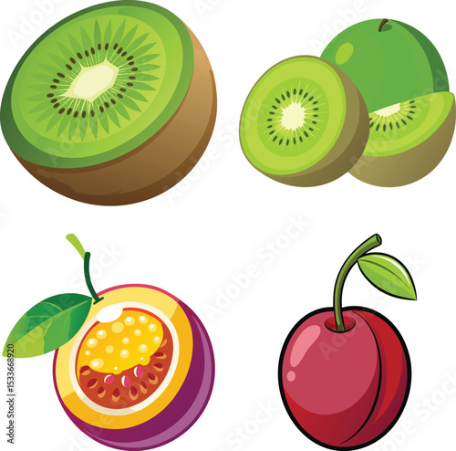 Set of Fresh Fruits
